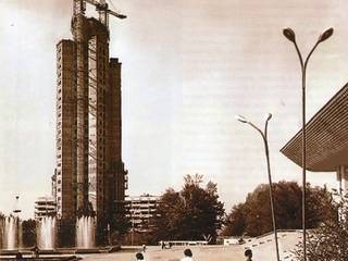Строительство гостиницы "Казахстан"