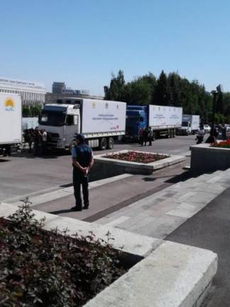 Алматы отправил гуманитарную помощь пострадавшим Мактааральского района