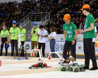 В ледовом дворце «Халық Арена» прошел первый Республиканский чемпионат по робототехнике среди вузов РК
