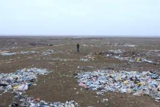 В Западно-Казахстанской области появилась стихийная мусорная свалка